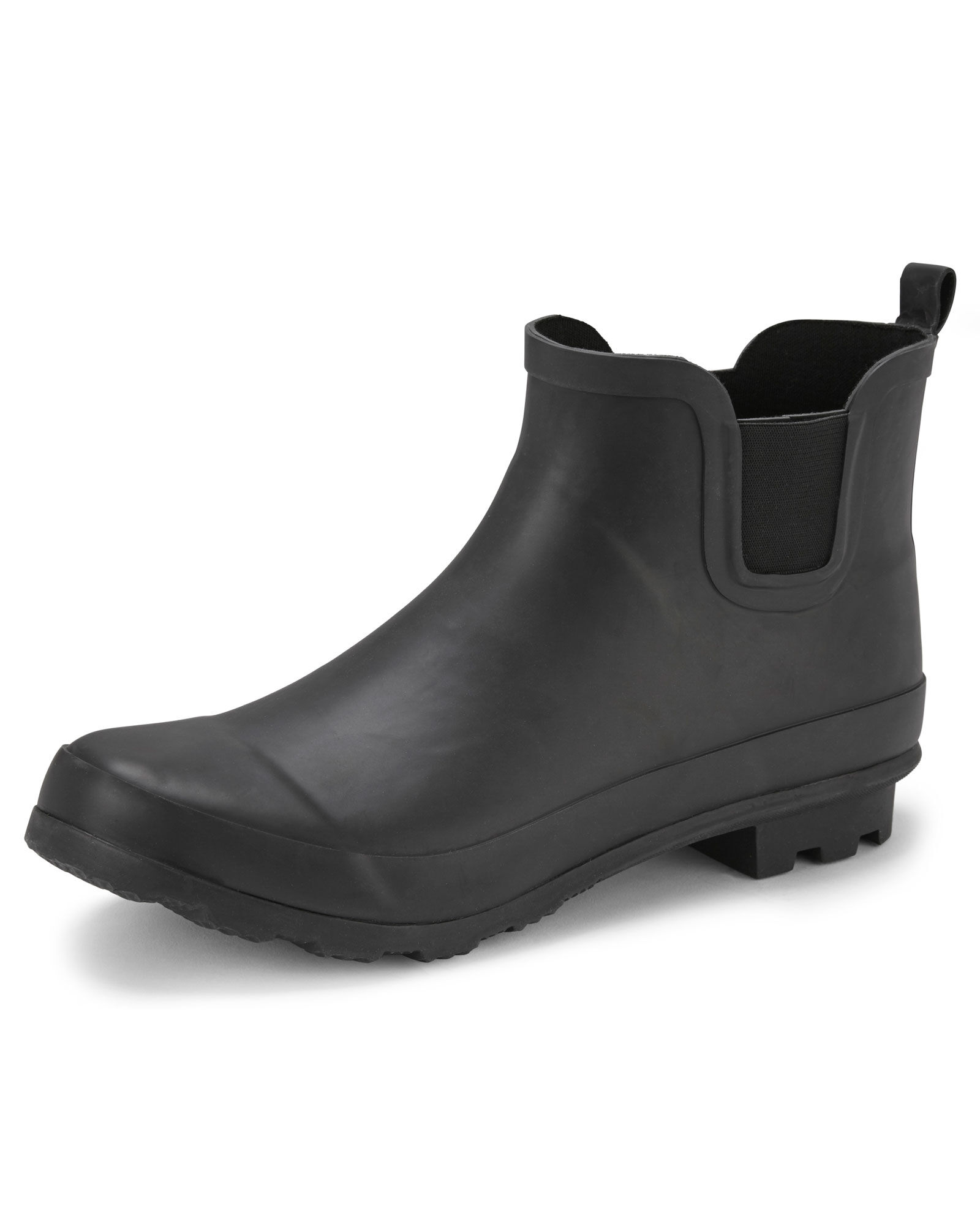black ankle welly boots